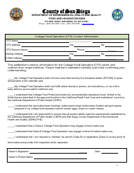 Class a Cottage Food Operation Application - County of San Diego, California, Page 8