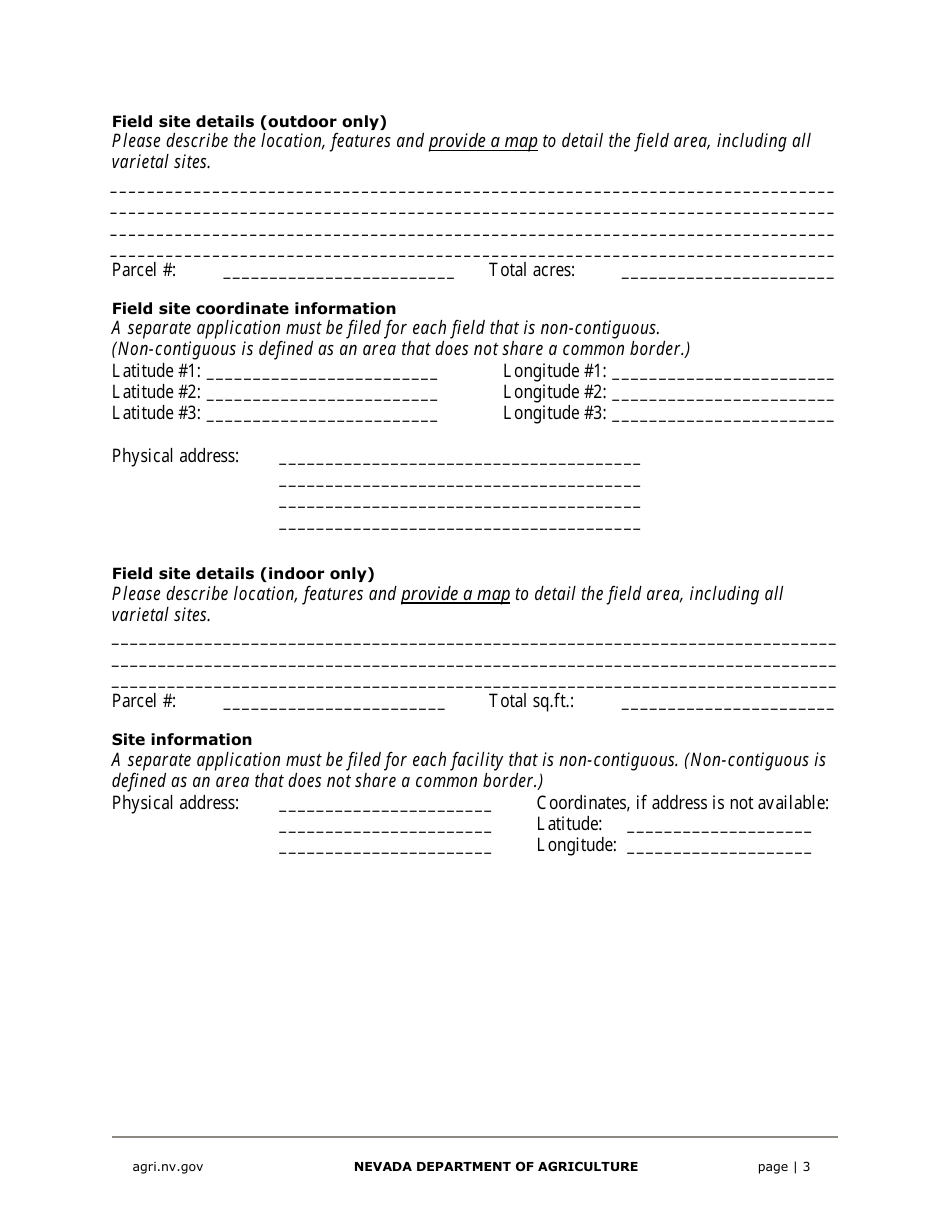 Hemp Grower Application - Nevada, Page 3