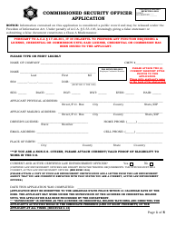 Commissioned Security Officer Application - Arkansas