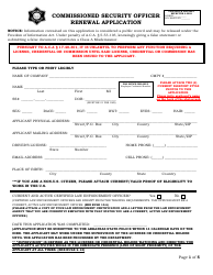 Commissioned Security Officer Renewal Application - Arkansas