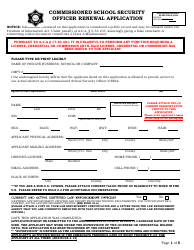 Commissioned School Security Officer Renewal Application - Arkansas