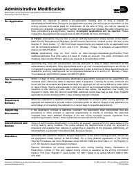 Document preview: Administrative Modification Application - Miami-Dade County, Florida
