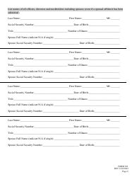 Form 101 Application for Liquor License - Corporation - Nebraska, Page 2