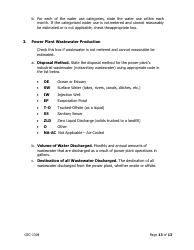 Instructions for Form CEC-1304 Power Plant Generation and Fuel Quarterly Reports With Annual Environmental Information - California, Page 13