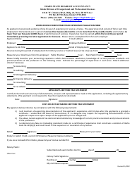 CPA License by Reciprocity Application - Idaho, Page 3