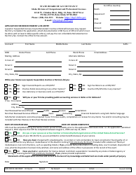 Document preview: Application for Reinstatement or Re-entry - Idaho