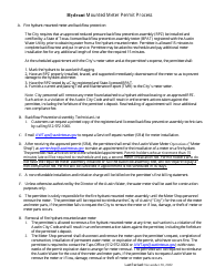 Hydrant Mounted Water Meter Permit - City of Austin, Texas, Page 3