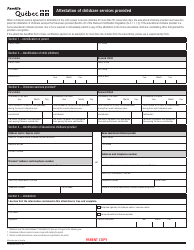 Document preview: Form FO-0602A Attestation of Childcare Services Provided - Quebec, Canada
