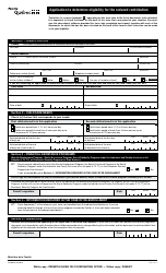 Form FO-0601A Application to Determine Eligibility for the Reduced Contribution - Quebec, Canada