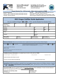 Oregon Outfitter Guide Application - Oregon, Page 2