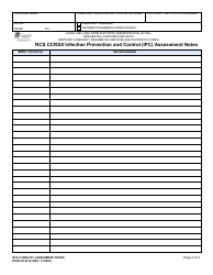 DSHS Form 00-413A Rcs Ccrss Infection Prevention and Control (Ipc) Assessment Notes - Washington, Page 2