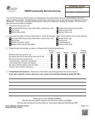 Document preview: DSHS Form 04-452 Dshs Community Services Survey - Washington