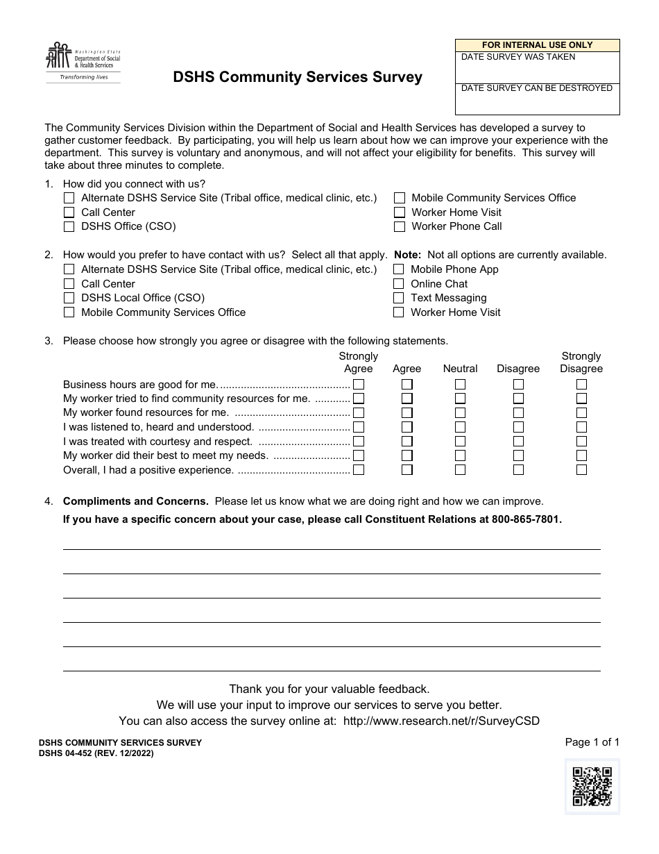 DSHS Form 04-452 Download Printable PDF or Fill Online Dshs Community ...