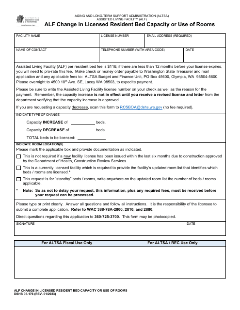 DSHS Form 06-176  Printable Pdf