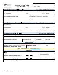 Document preview: DSHS Form 10-601 Assisted Living Facility Information Change - Washington