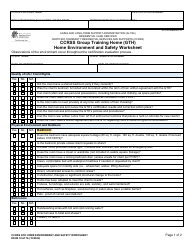 DSHS Form 10-617A Attachment H Ccrss Group Training Home (Gth) Home Environment and Safety Worksheet - Washington