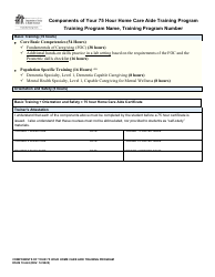 Document preview: DSHS Form 10-642 Components of Your 75 Hour Home Care Aide Training Program - Washington