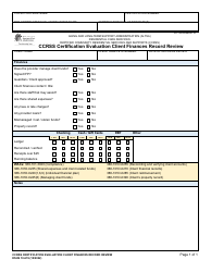 Document preview: DSHS Form 10-676 Attachment D Ccrss Certification Evaluation Client Finances Record Review - Washington