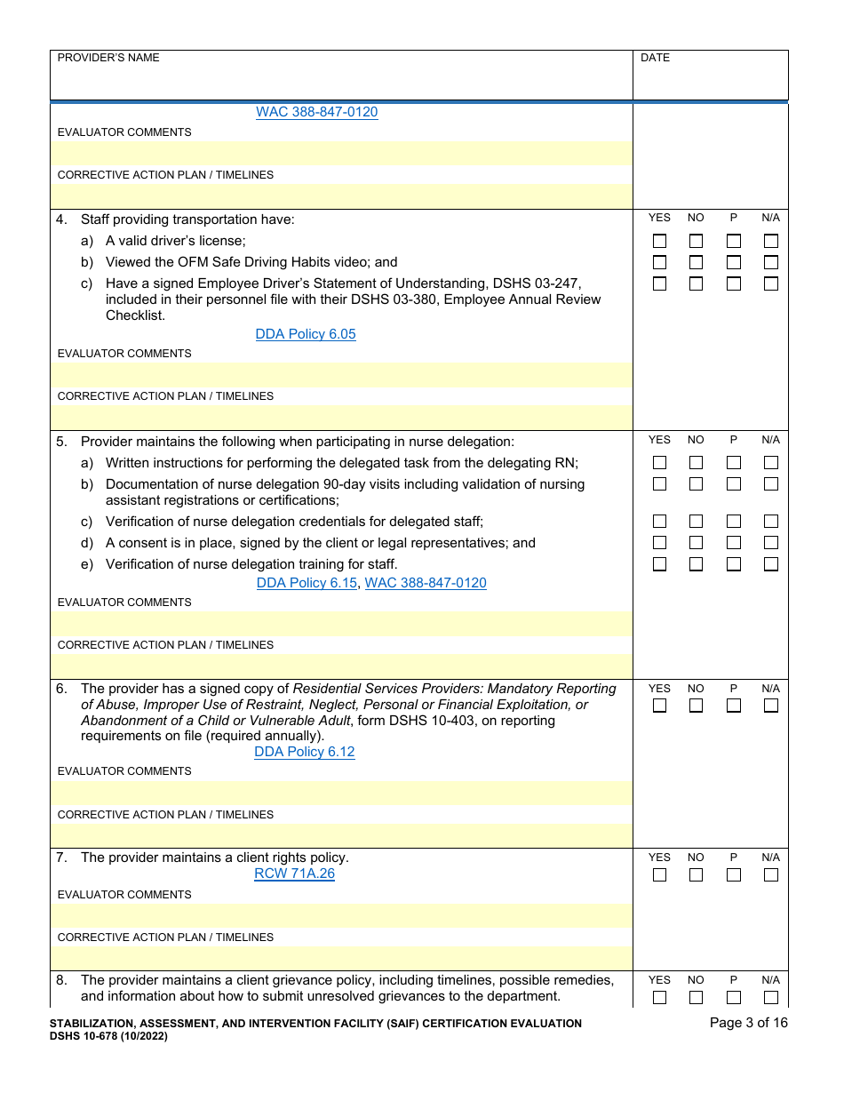 DSHS Form 10-678 - Fill Out, Sign Online and Download Printable PDF ...