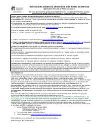 Document preview: DSHS Formulario 14-001 Solicitud De Asistencia Alimenticia O De Dinero En Efectivo - Washington (Spanish)