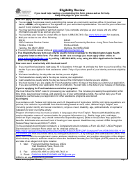 DSHS Form 14-078 Eligibility Review - Washington