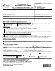 Document preview: DSHS Form 17-194 Request for Mental Health Service Information - Washington