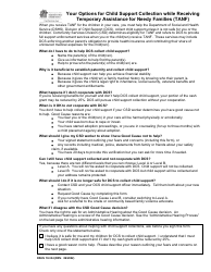 Document preview: DSHS Form 18-334 Your Options for Child Support Collection While Receiving Temporary Assistance for Needy Families (TANF) - Washington
