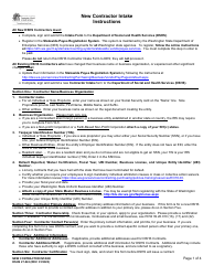 DSHS Form 27-043 New Contractor Intake - Washington