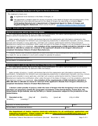 Manufacturer Certification for Listing on the Oregon Smokeless Tobacco Directory - Oregon, Page 3
