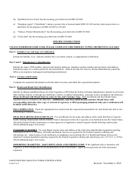 Instructions for Participating Manufacturer Certification for Listing on Oregon Directory - Oregon, Page 2