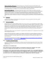 Instructions for Participating Manufacturer Certification for Listing on Oregon Directory - Oregon, Page 3