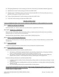 Instructions for Non-participating Manufacturer Certification for Listing on Oregon Directory - Oregon, Page 2