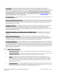 Instructions for Non-participating Manufacturer Certification for Listing on Oregon Directory - Oregon, Page 3