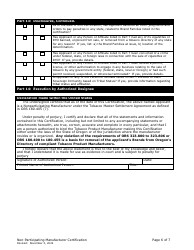 Non-participating Manufacturer Certification for Listing on the Oregon Tobacco Directory - Oregon, Page 6