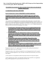 Waiver Agreement and Fbi Privacy Act Statement - Kansas