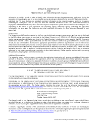 Waiver Agreement and Fbi Privacy Act Statement - Kansas, Page 3