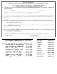 Resident/Nonresident Multi-Purpose License Application - Wyoming, Page 2
