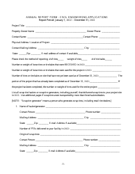 Annual Report Form - Civil Engineering Applications - New Mexico