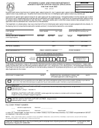 Resident Raptor Capture License Application - Wyoming