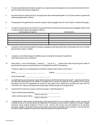 Game Bird Farm License Application Initial/Original Application - Wyoming, Page 2