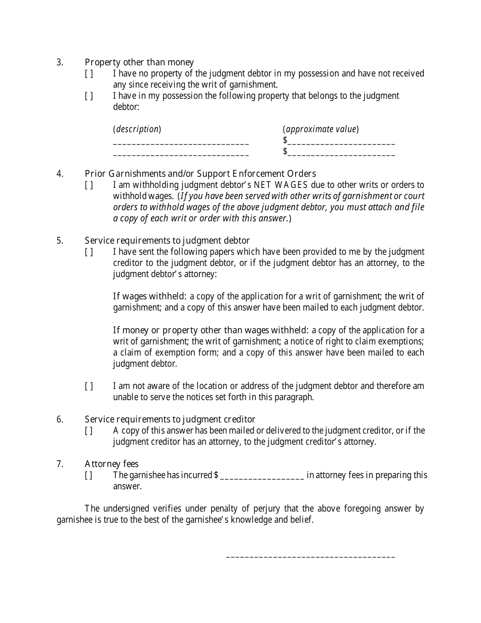 Form 4-807 Answer by Garnishee - New Mexico, Page 2