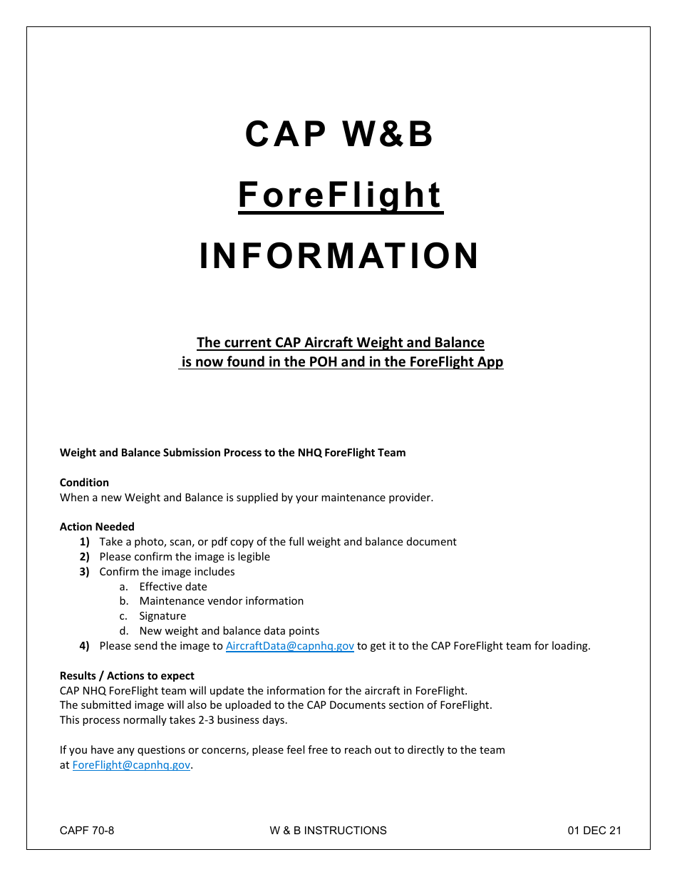 CAP Form 70-8 Aif Content, Page 10