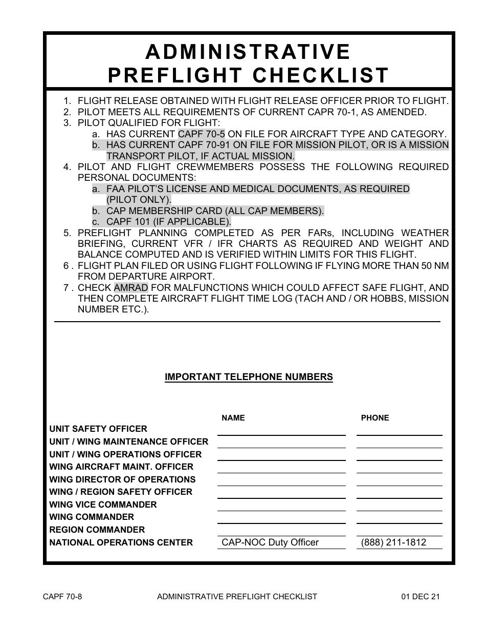 CAP Form 70-8 Aif Content, Page 4