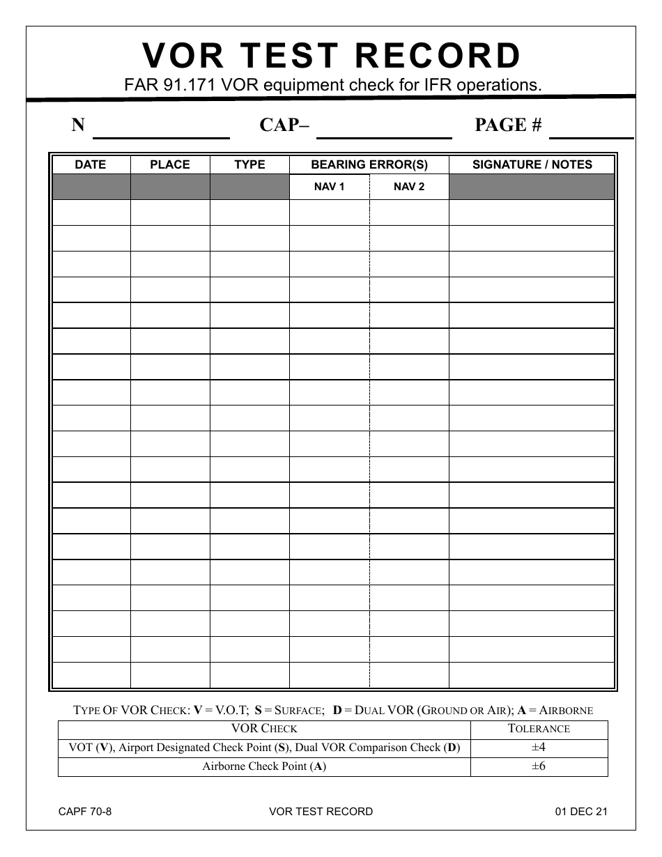 CAP Form 70-8 Aif Content, Page 8