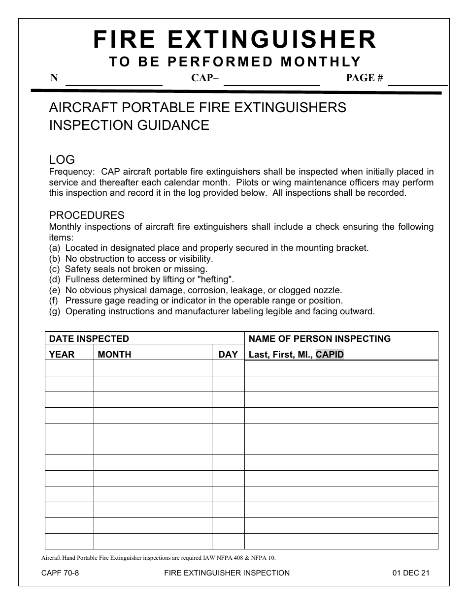 CAP Form 70-8 Aif Content, Page 9