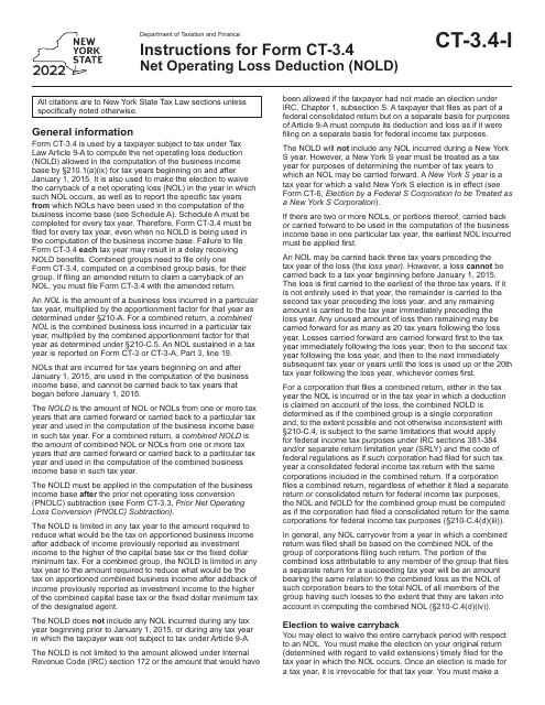 Form CT-3.4 2022 Printable Pdf