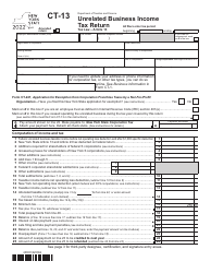 Document preview: Form CT-13 Unrelated Business Income Tax Return - New York