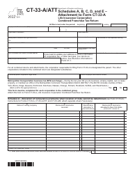 Document preview: Form CT-33-A/ATT Schedule A, B, C, D, E Life Insurance Corporation Combined Franchise Tax Return - New York, 2022