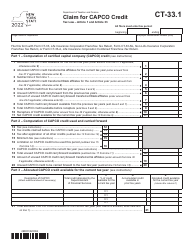 Document preview: Form CT-33.1 Claim for Capco Credit - New York