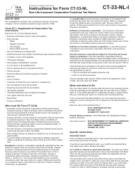 Instructions for Form CT-33-NL Non-life Insurance Corporation Franchise Tax Return - New York